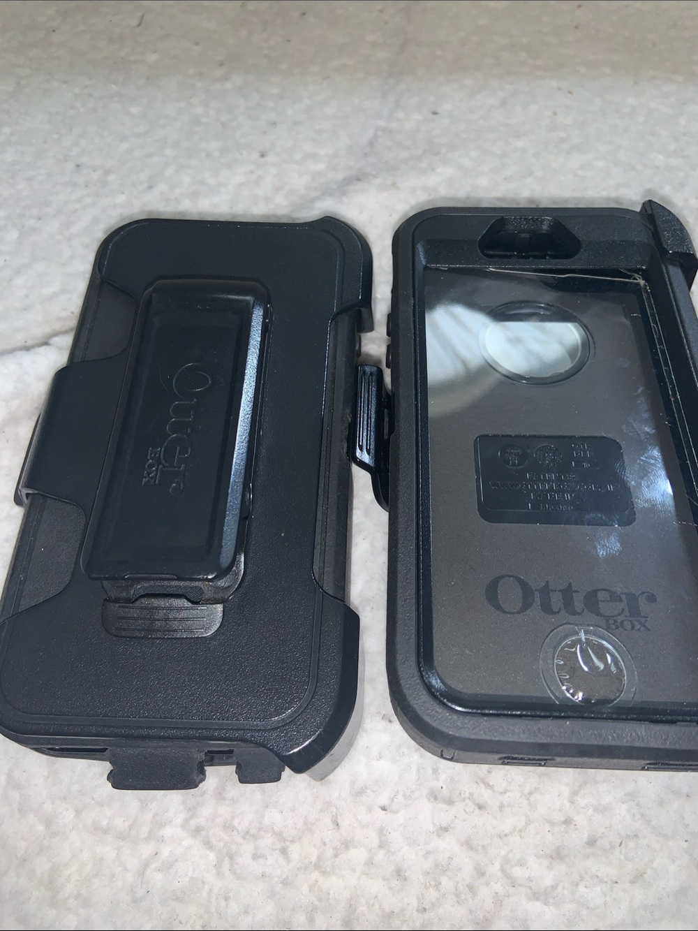 2 OtterBox Black Rugged Defender Case with Belt Clip Holster